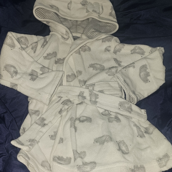 Carter's White and Gray Kids Pajama Robe - Picture 3 of 8
